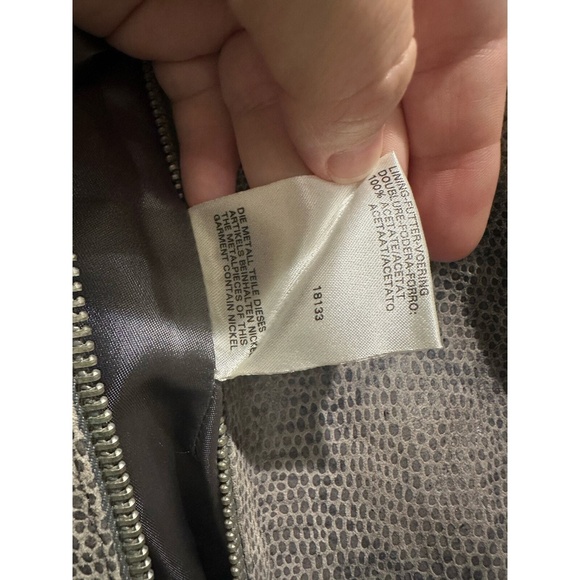 APART Womens Leather Vest Size GB 16 Grey‎ Brown Snakeskin Full Zip - Picture 7 of 7